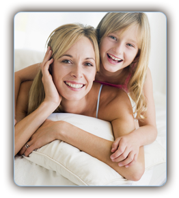 stock photo of a mom and daughter