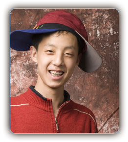 stock photo of a teen boy with braces
